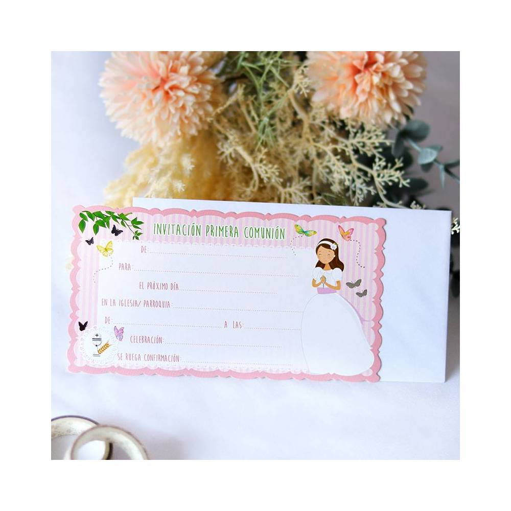 Invitación de comunión de niña - Invitaciones De Comunión