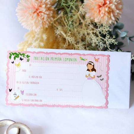 Invitación de comunión de niña - Invitaciones De Comunión