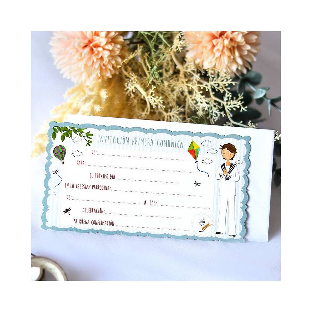 Invitación de comunión de niño - Invitaciones De Comunión