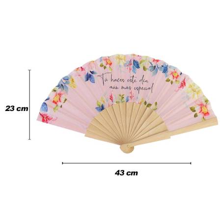 Abanico con frase Recuerdo de comunión 23 cm - Inicio