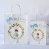 Bolsa de comunión orla flores Regalos de comunión - Envoltorio Regalo de comunión