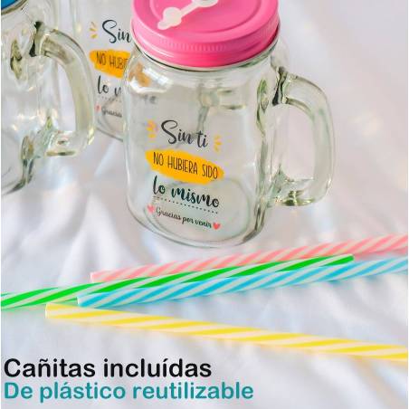 Jarra de cristal para regalo de boda “Sin ti no hubiera sido lo mismo” - Detalles De Boda