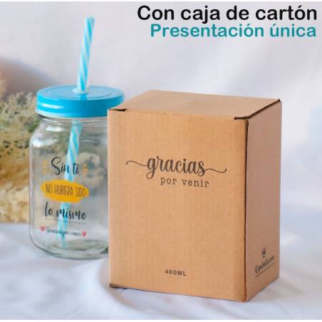 Jarra de cristal para regalo de boda “Sin ti no hubiera sido lo mismo” - Detalles De Boda
