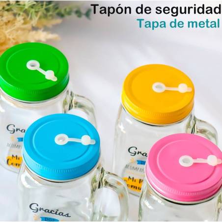 Jarra de cristal para regalo de Comunión “Gracias por acompañarme” - Detalles para comunión