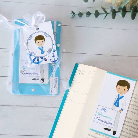 Marcapáginas con imán Comunión de niño - Detalles comunión unisex