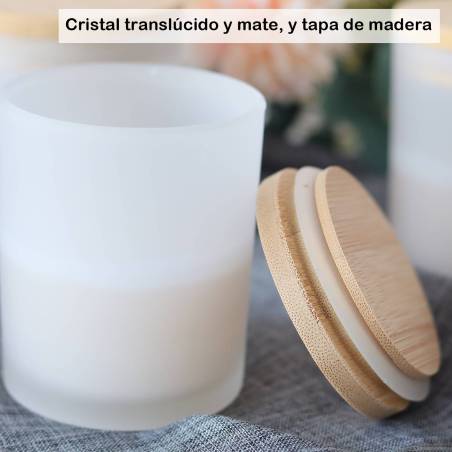 Vela aromática con tapa de madera para bautizo - Detalles De Bautizo Para Mujeres