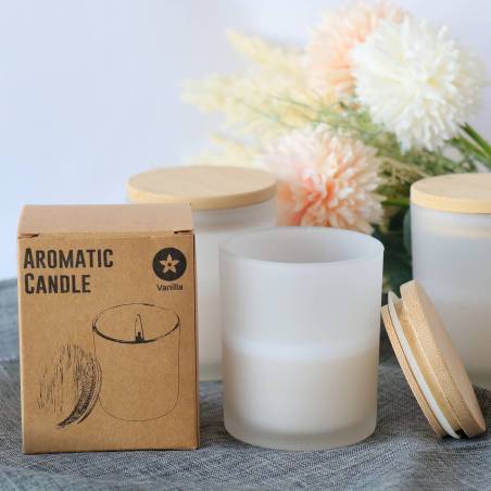 Vela aromática con tapa de madera para bautizo - Detalles De Bautizo Para Mujeres
