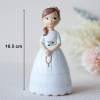 Figura tarta de comunión Niña morena recogido al lado - Figuras Tarta Comunión