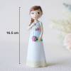 Figura tarta de comunión Niña con ramo de rosas - Figuras Tarta Comunión