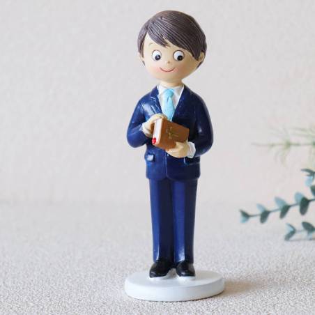 Figura tarta de comunión Niño con biblia en las manos - Figuras Tarta Comunión