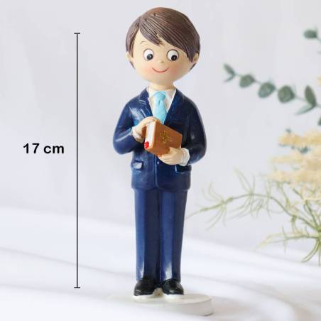Figura tarta de comunión Niño con biblia en las manos - Figuras Tarta Comunión