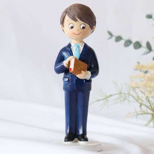 Figura tarta de comunión Niño con biblia en las manos - Figuras Tarta Comunión
