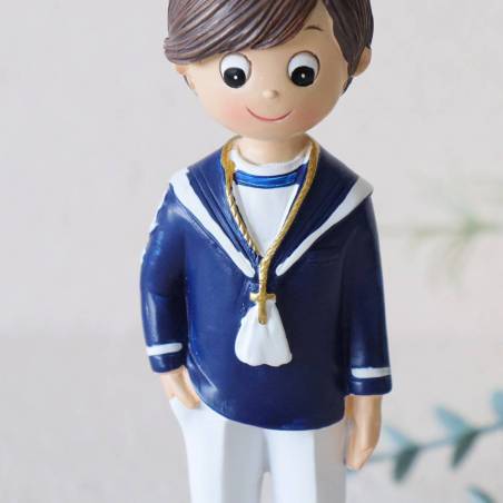 Figura tarta de comunión Niño marinero azul - Figuras Tarta Comunión