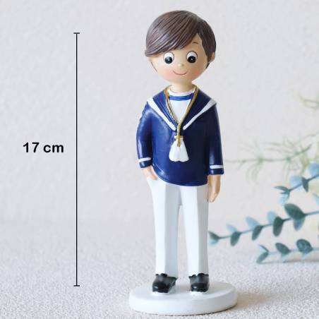 Figura tarta de comunión Niño marinero azul - Figuras Tarta Comunión