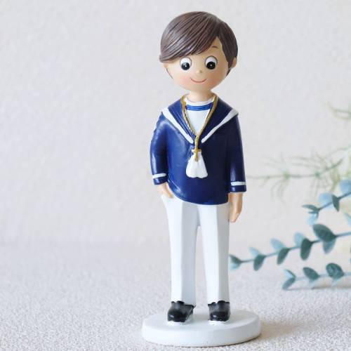 Figura tarta de comunión Niño marinero azul - Figuras Tarta Comunión
