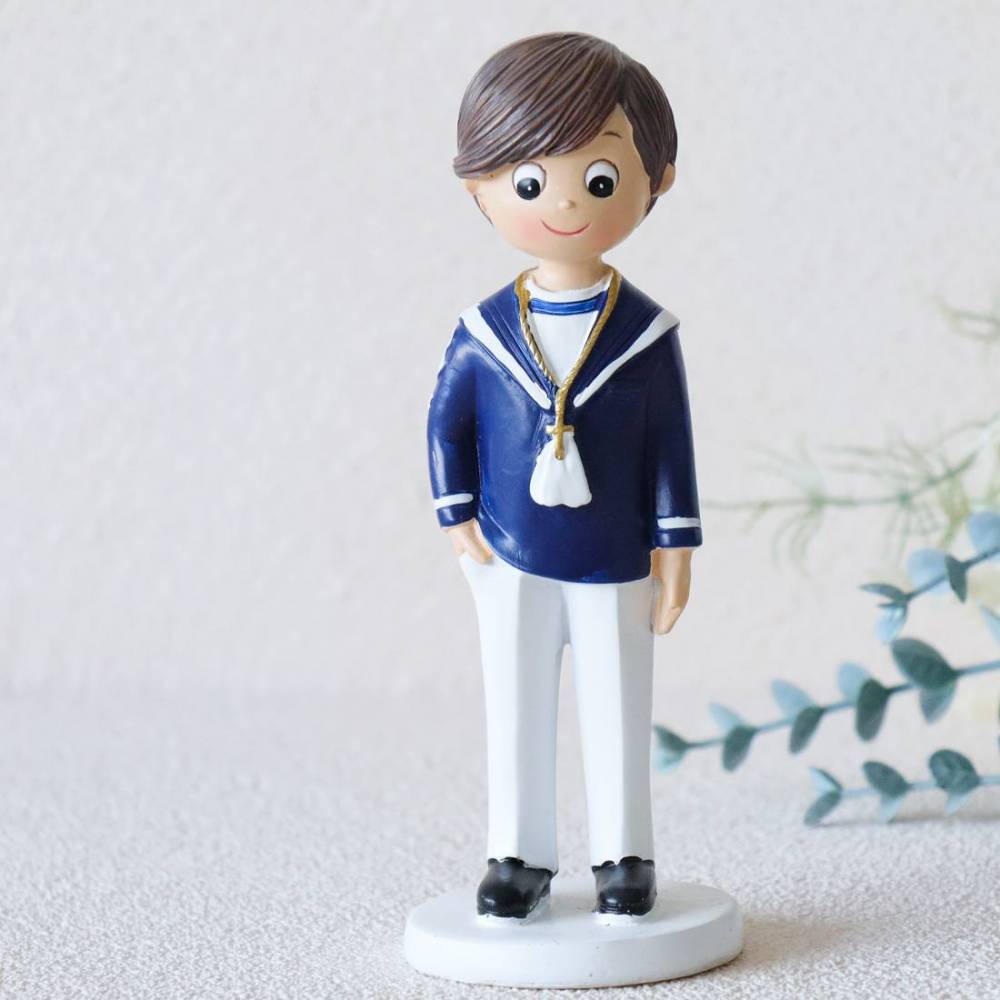 Figura tarta de comunión Niño marinero azul - Figuras Tarta Comunión