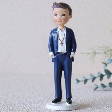 Figura tarta de comunión Niño con pelo en cresta - Figuras Tarta Comunión