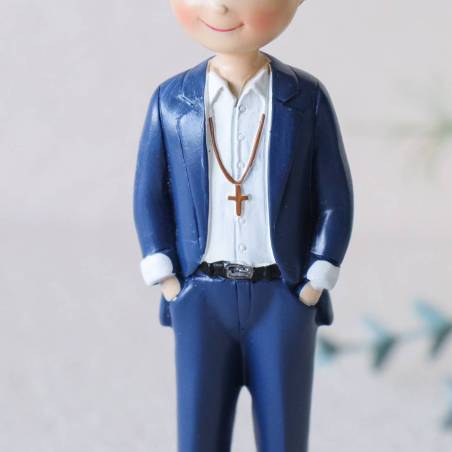 Figura tarta de comunión Niño con pelo en cresta - Figuras Tarta Comunión