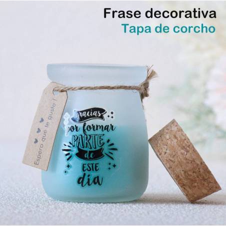 Velas con frase Detalles de comunión para invitados - Inicio