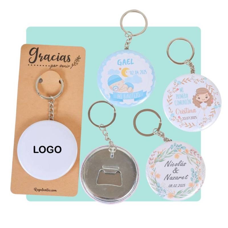 Llaveros Abrebotellas Personalizados Bautizo