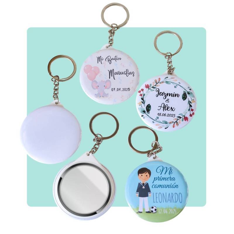 Llaveros Espejos Personalizados Comunión