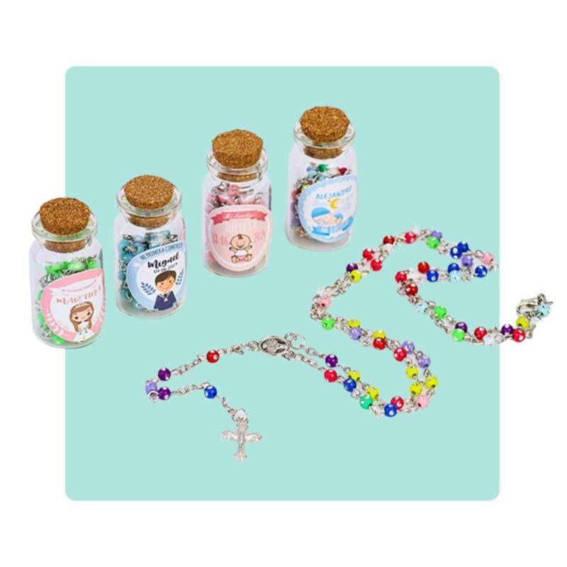 Rosarios personalizados de bautizo