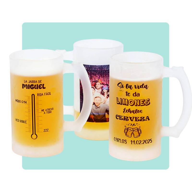 Jarras de cerveza personalizadas de cumpleaños
