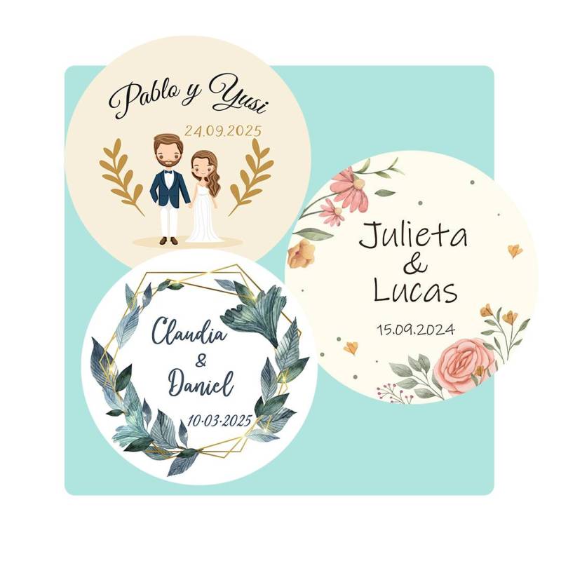Pegatinas Y Etiquetas Personalizadas boda