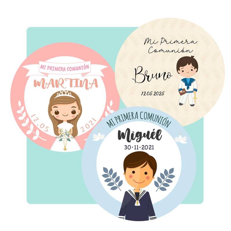Pegatinas Y Etiquetas Personalizadas Comunión
