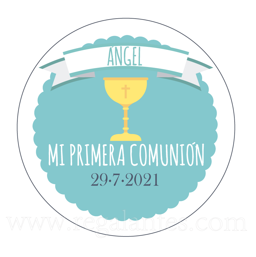 pegatinas personalizadas de comunión
